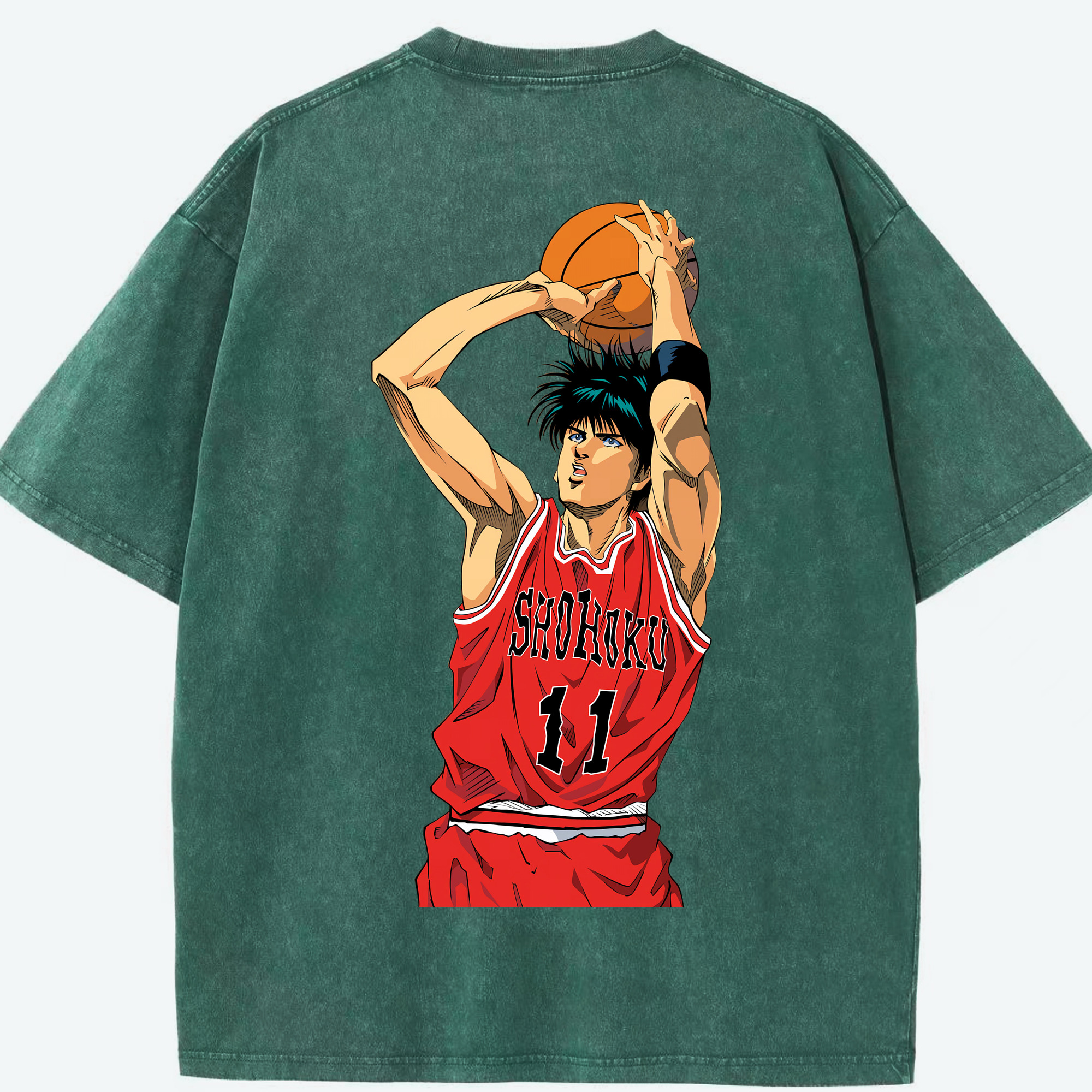 （画像用） SLAM DUNK／スラムダンク 綿100% ヴィンテージ風 半袖Tシャツ（背面プリント）